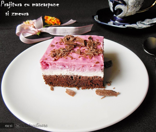 Prajitura cu mascarpone si zmeura