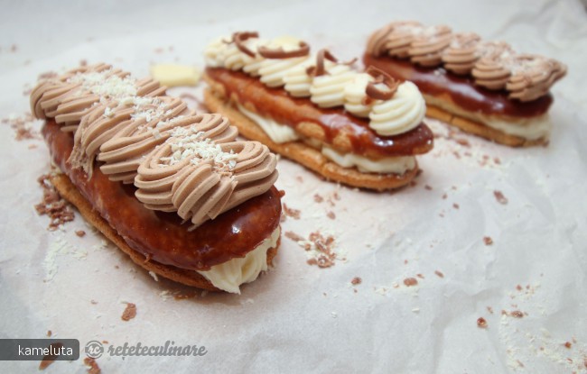 Mini Tiramisu cu crema de vanilie si ciocolata