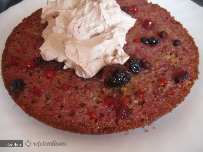 Tort cu Fructe de Padure si Crema de Ciocolata