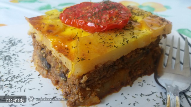 Musaca de Cartofi si Vinete cu Carne