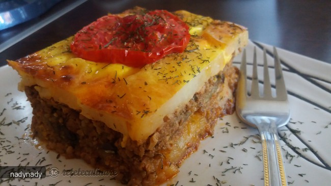 Musaca de Cartofi si Vinete cu Carne