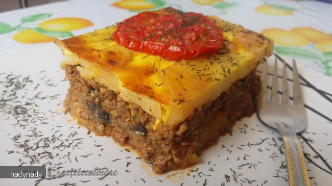 Musaca de Cartofi si Vinete cu Carne