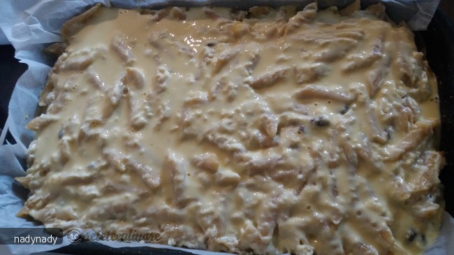 Budinca de Paste Integrale cu Branza Dulce si Stafide