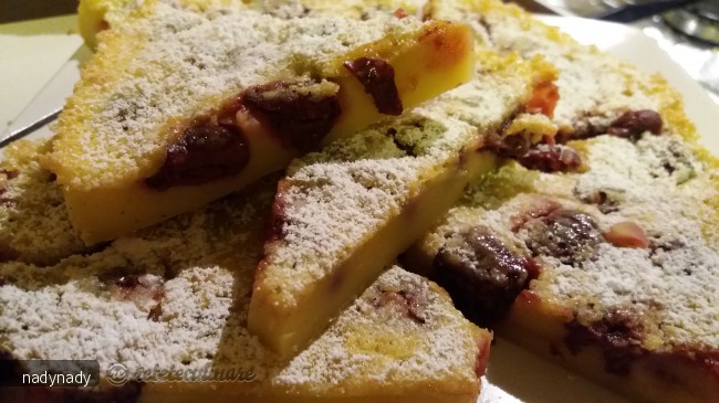 Clafoutis cu visine si coniac