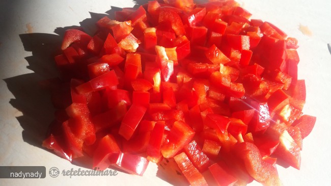 Papricas de pui cu galuste de faina si smantana