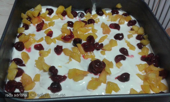 Cheesecake cu Piersici si Visine