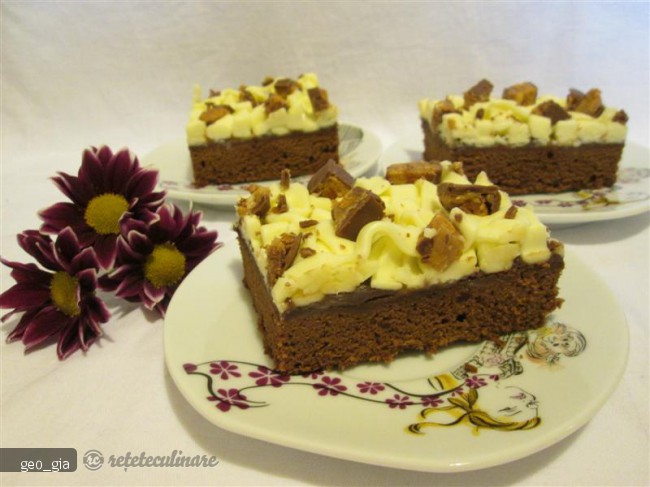 Brownie cu Mascarpone si Caramel