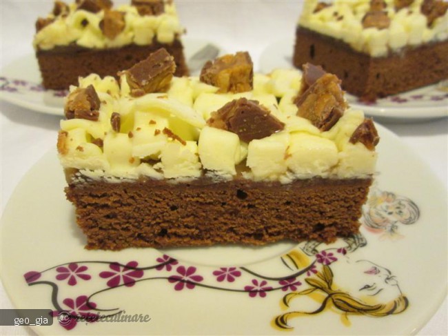 Brownie cu Mascarpone si Caramel