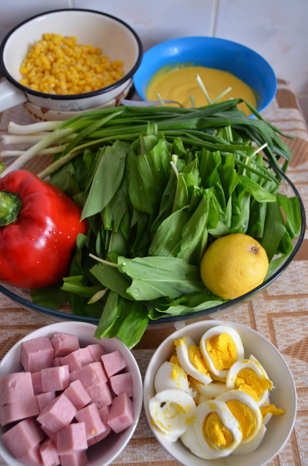 Salata de leurda cu sunca