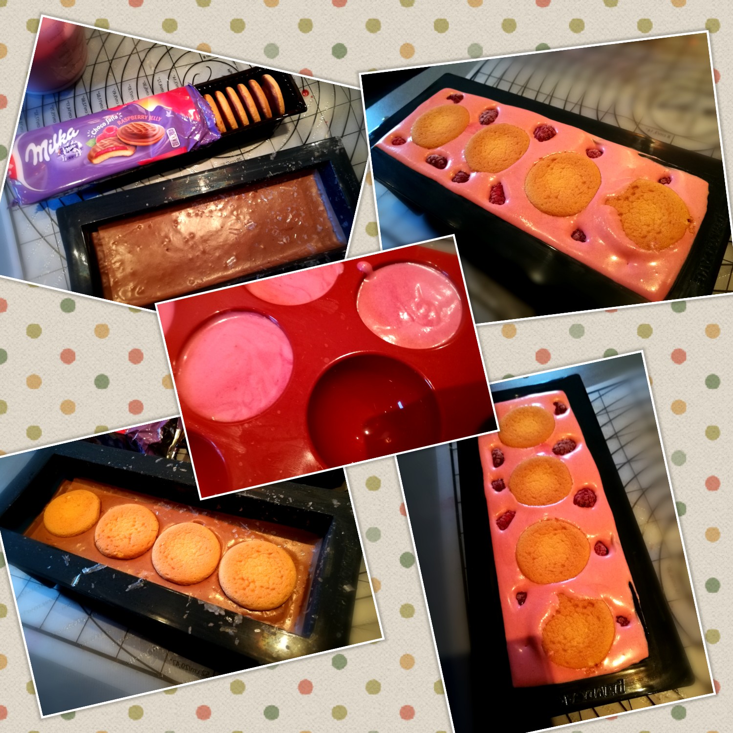Semi-freddo cu ciocolata si zmeura