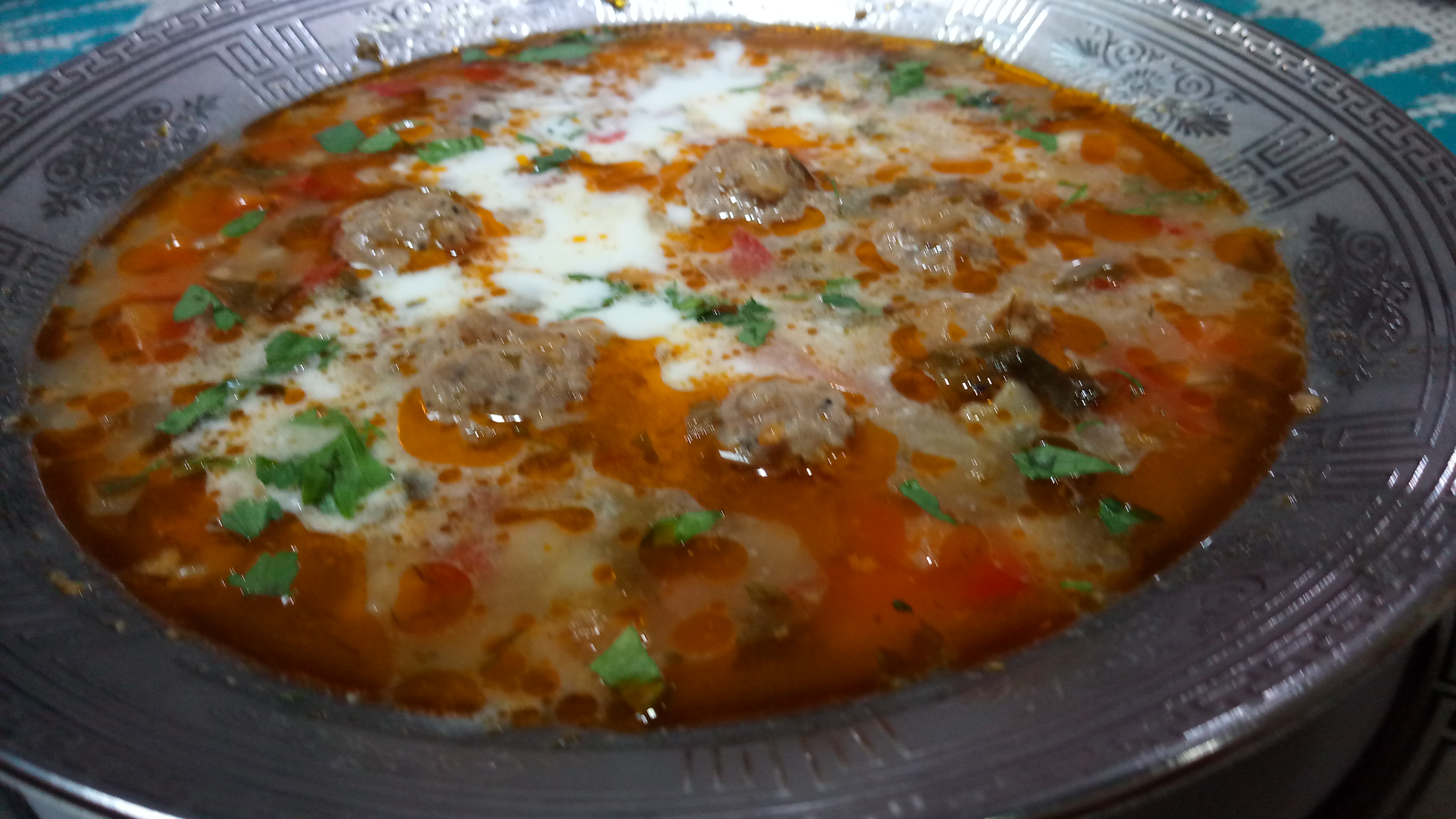 Ciorba moldoveneasca de perisoare, cu legume proaspete, ca la mama acasa..!