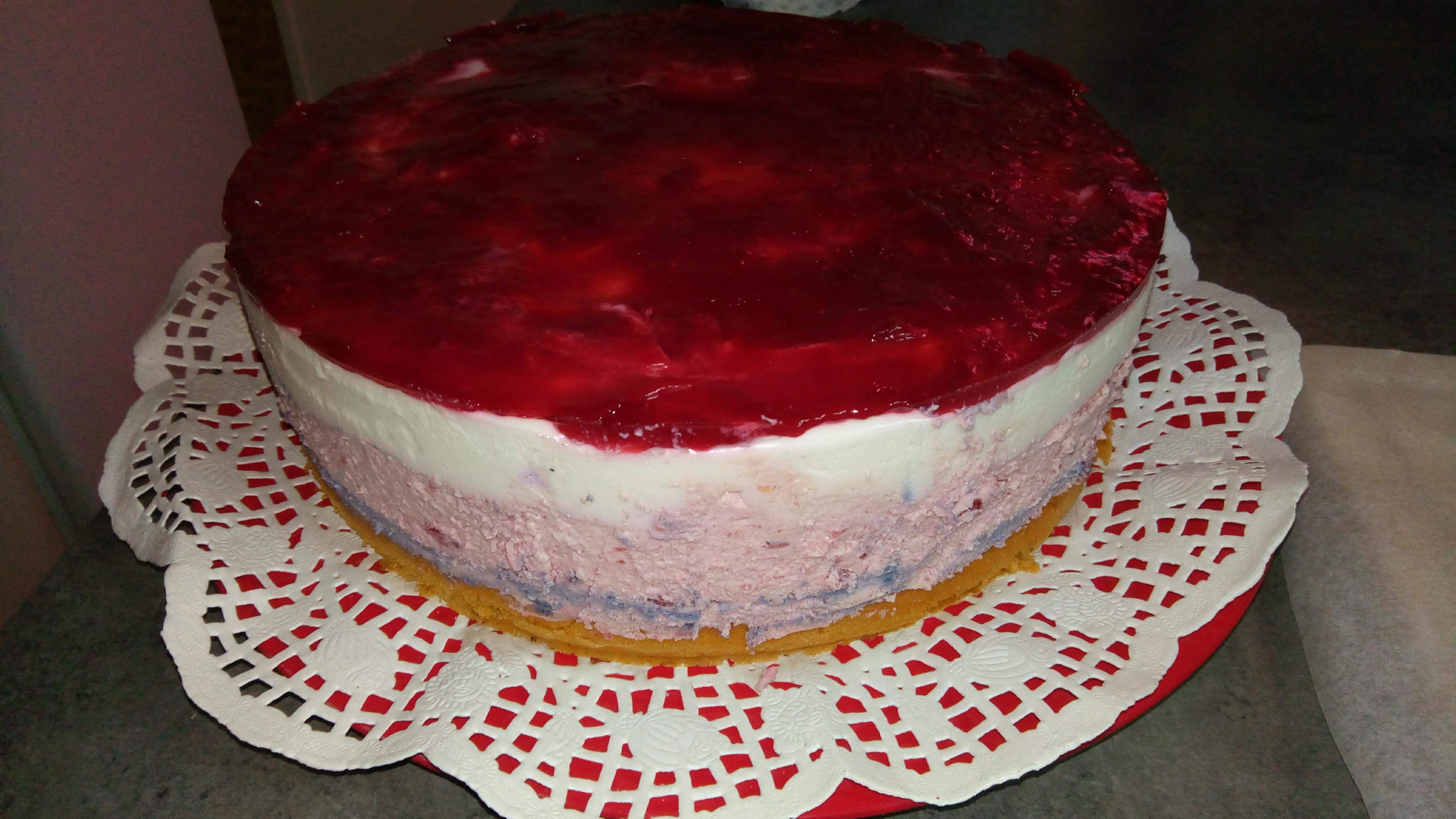 Entremet cu ricotta si zmeura