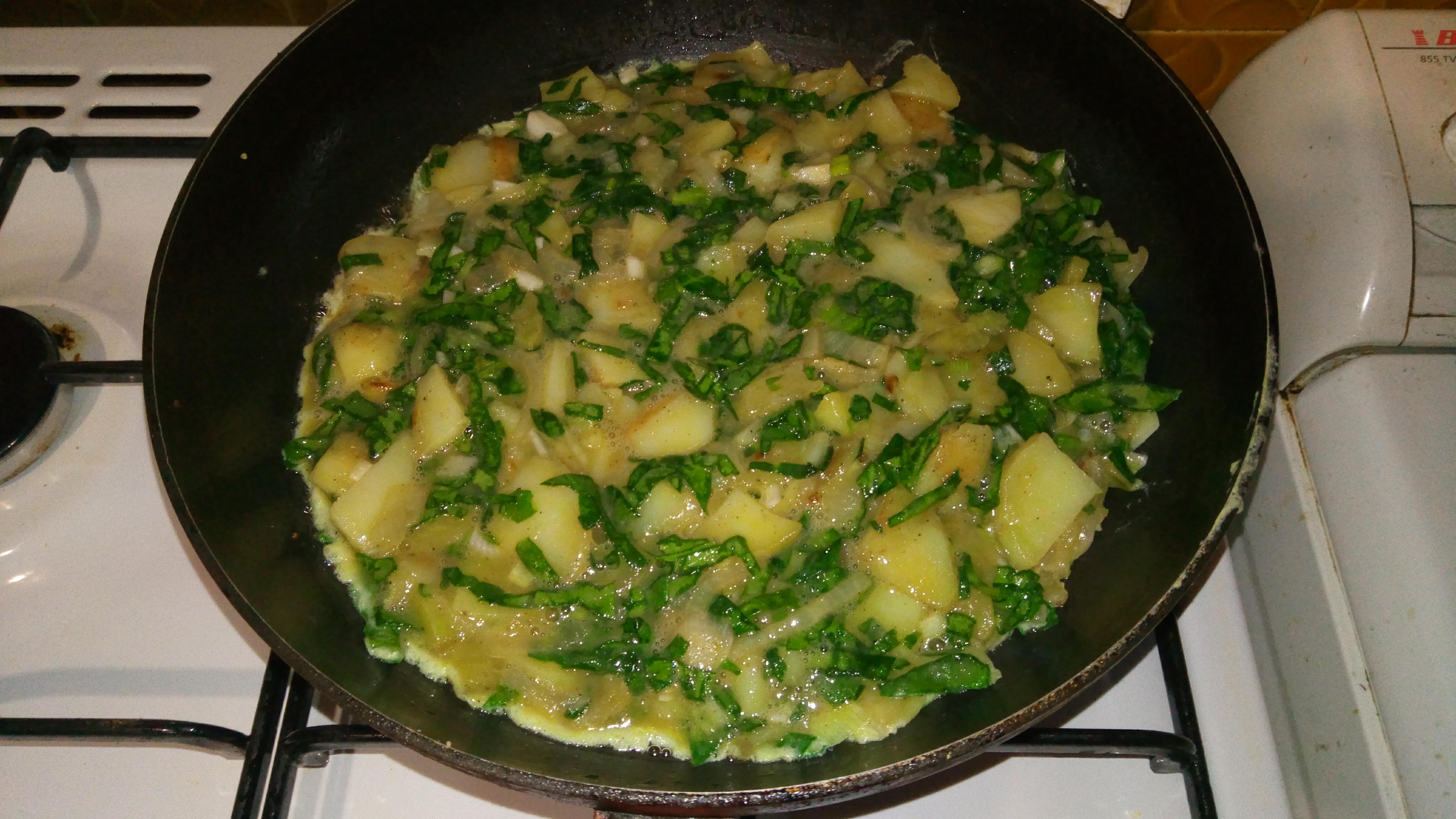 Tortilla cu spanac