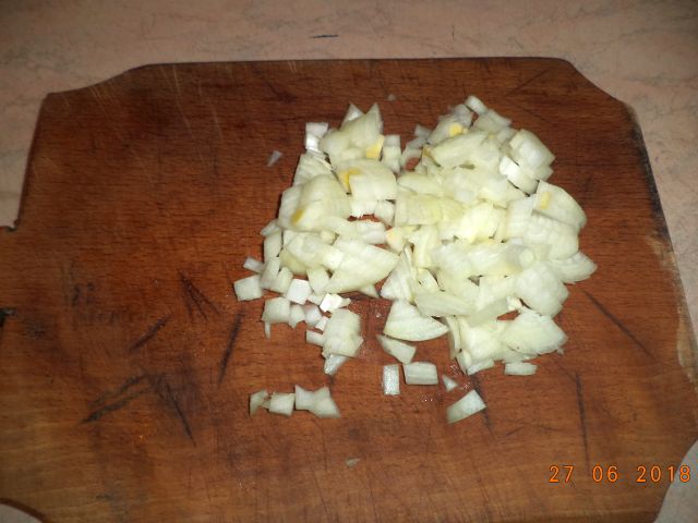 Felii de vinete cu pui gratinate