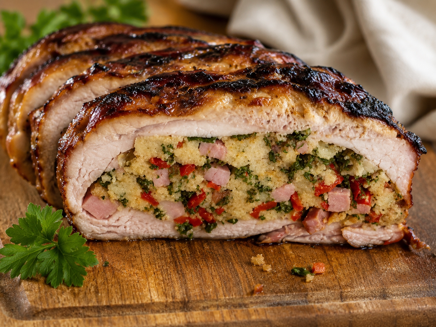 Piept de porc umplut