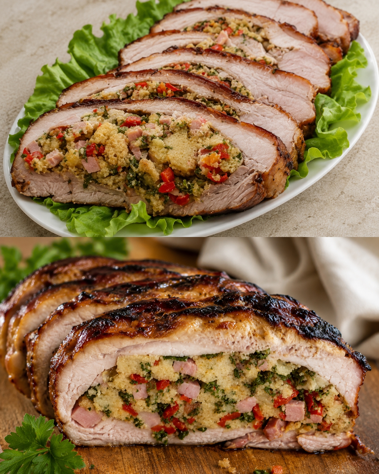 Piept de porc umplut