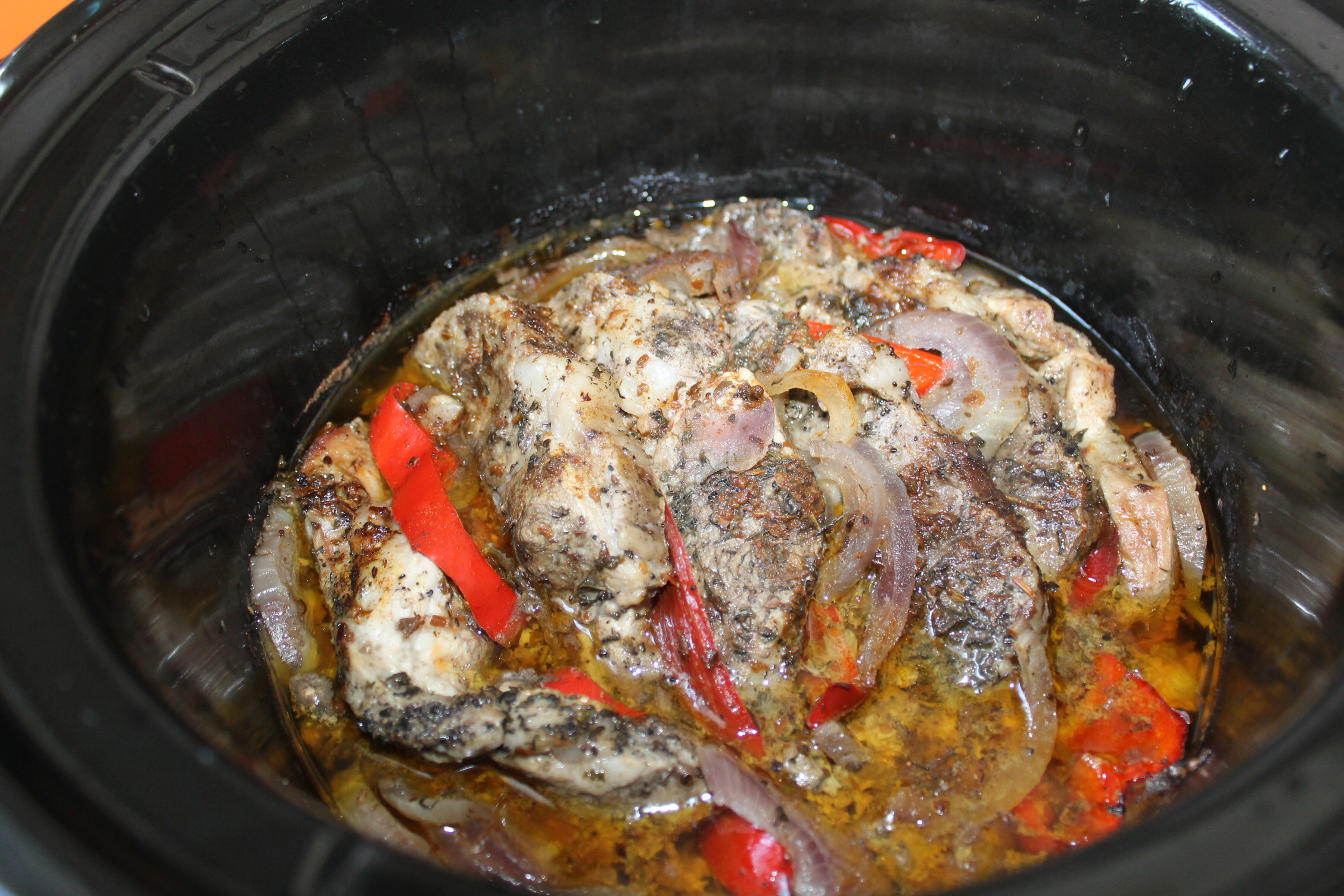 Ceafa de porc gatita la slow cooker Crock Pot