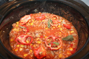 Chilli con carne la slow cooker Crock Pot