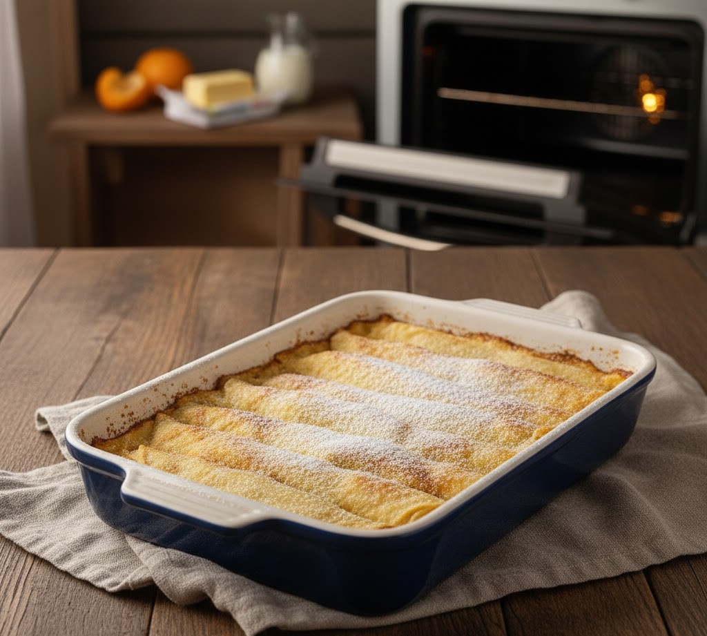 Clatite banatene la cuptor - un desert traditional, cremos si satios