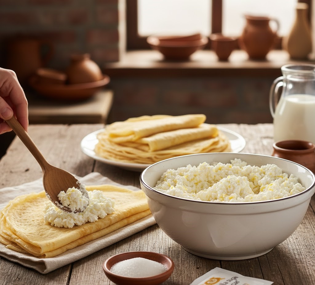 Clatite banatene la cuptor - un desert traditional, cremos si satios