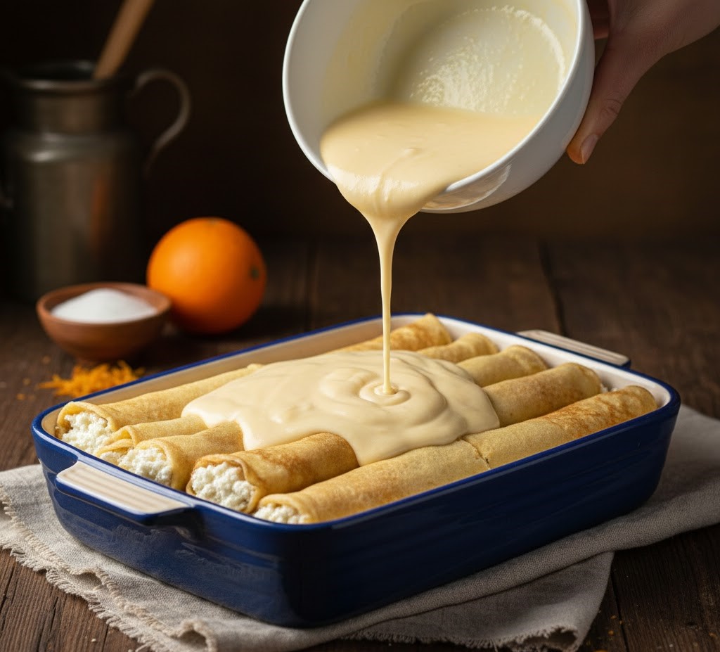 Clatite banatene la cuptor - un desert traditional, cremos si satios