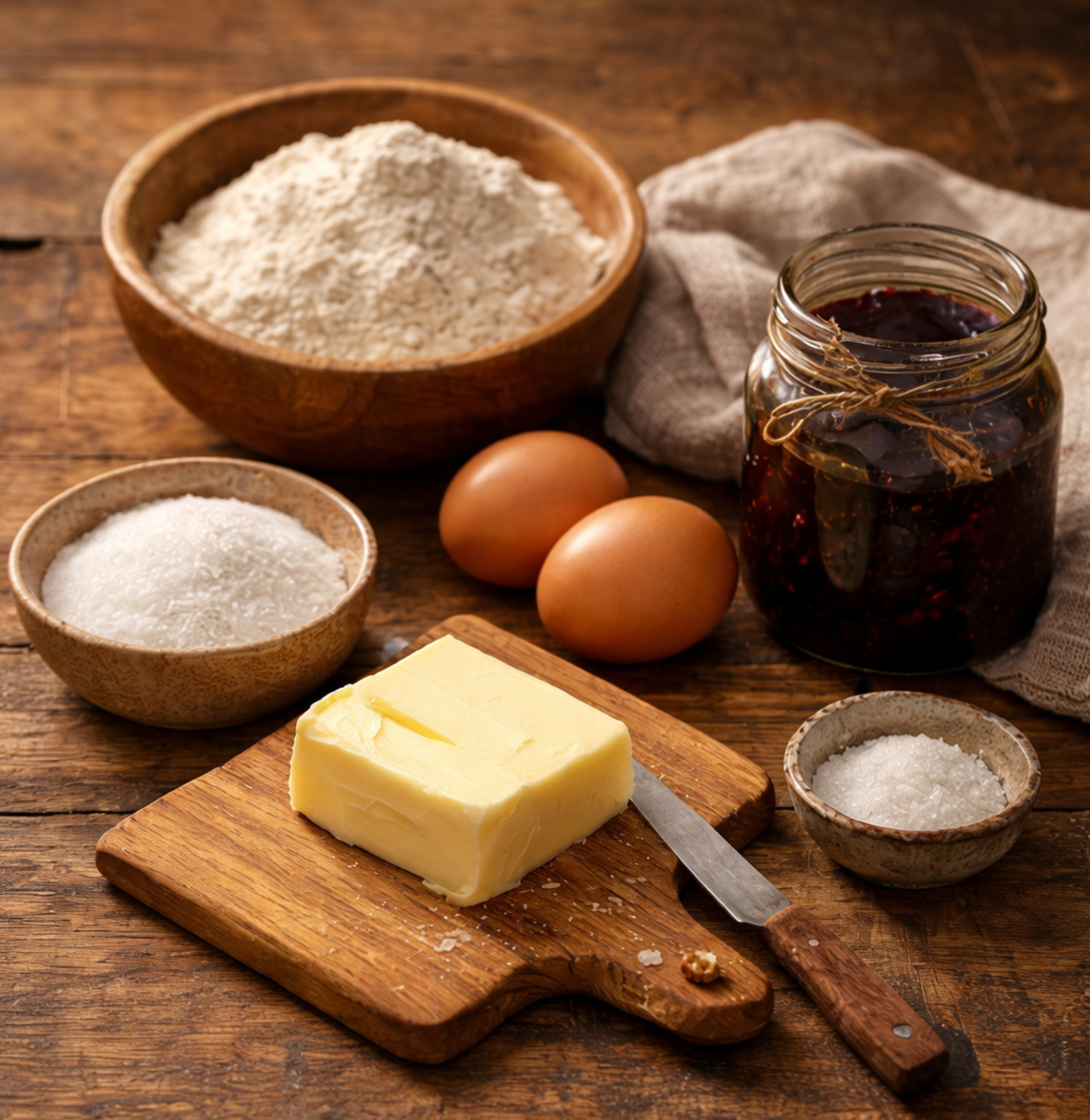 Prajitura cu aluat ras si gem (reteta clasica de casa)