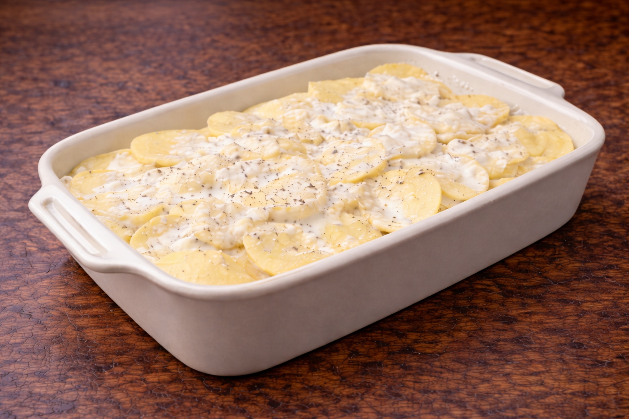 Cartofi gratinati la cuptor - un preparat simplu si satios