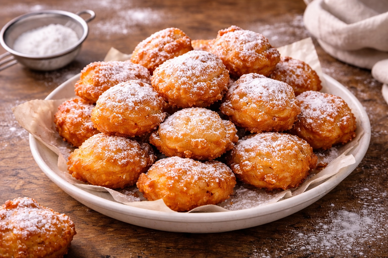 Gogosi facute cu lingura - pufoase la interior, rumene la exterior