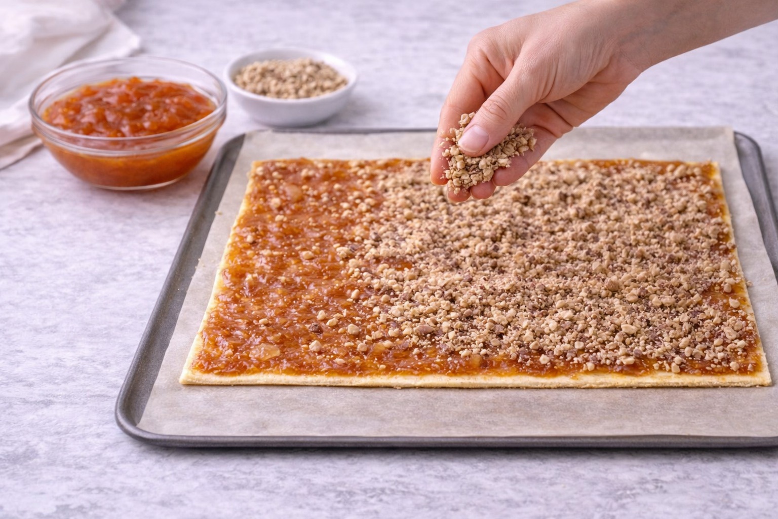 Zserbo (Gerbeaud) -  prajitura clasica cu foi fragede cu drojdie