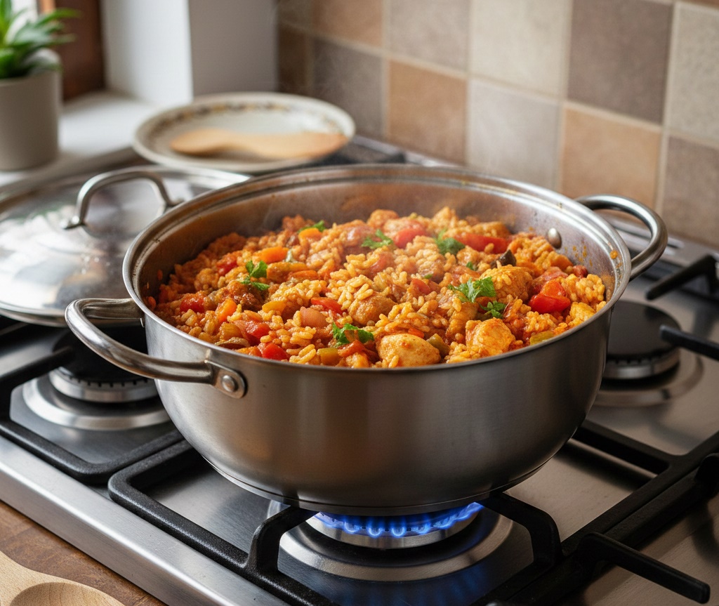 Pilaf sârbesc cu pui și legume - o mâncare completă și echilibrată