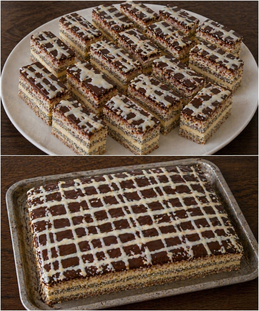 Prajitura cu nuca, mac si cocos