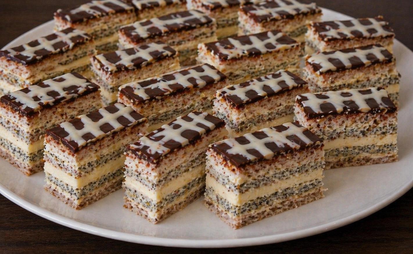 Prajitura cu nuca, mac si cocos