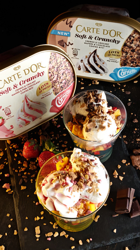 Desert la pahar cu înghețată crunchy - Rapid și perfect pentru orice ocazie