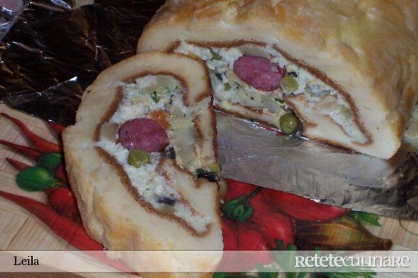 Rulada de ou cu cascaval si cabanos