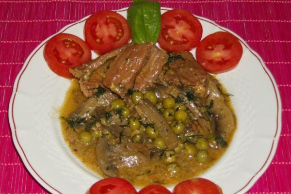 Carne de vita cu mazare si ciuperci