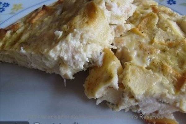 Quiche de Pui si Mere (fara Aluat)