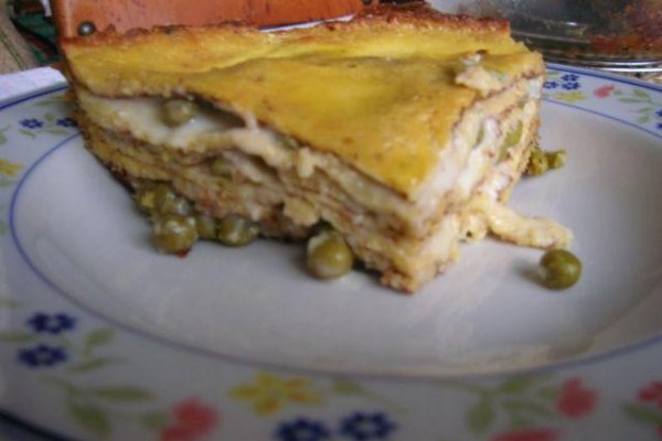 Lasagna din Clatite de Malai, Mazare si Gorgonzola