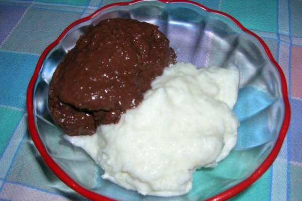 Inghetata Mea de Orez Bicolora (Cacao si Vanilie)