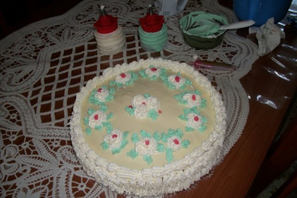 Tort Ciocolata cu Crema Ganache Alba