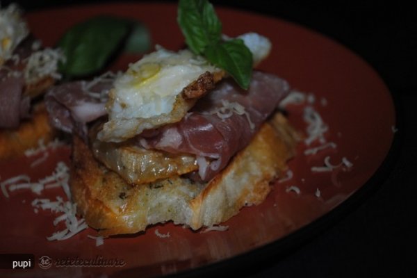 Crostata cu Fenicul, Ou de Prepelita si Prosciutto