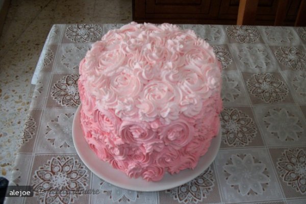 Pink Rose Cake