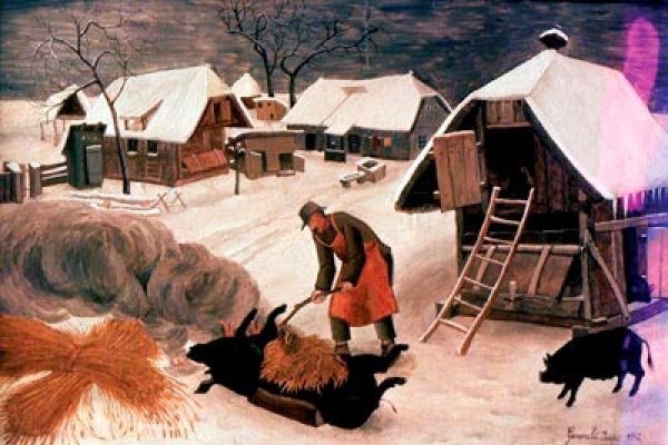 Traditii si obiceiuri de Ignat, 20 decembrie - trecerea porcului prin foc