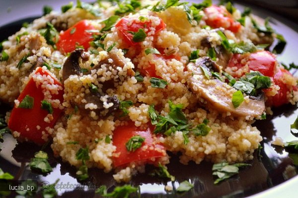 Ciuperci Brune si Couscous, la Cuptor