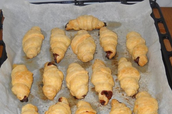 Mini croissante cu ciocolata