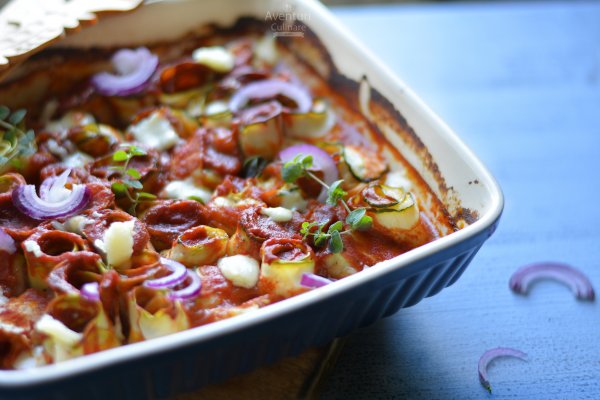 Lasagna vegetariana altfel - spirale de zucchini si dovlecei