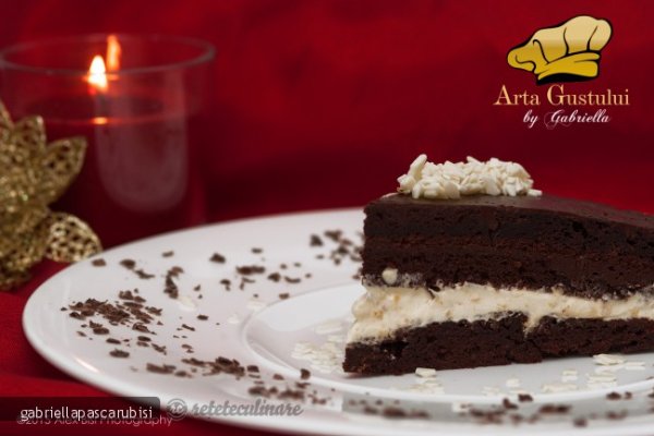 Tort de Ciocolata cu Crema Ganache si Crema de Portocale Ã la Gabriella