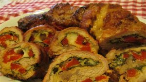 Rulada de porc cu spanac