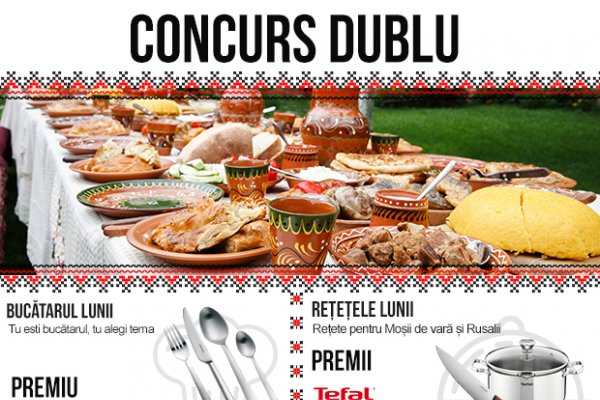 DUBLU CONCURS CULINAR: Bucatarul Lunii si Retetele Lunii