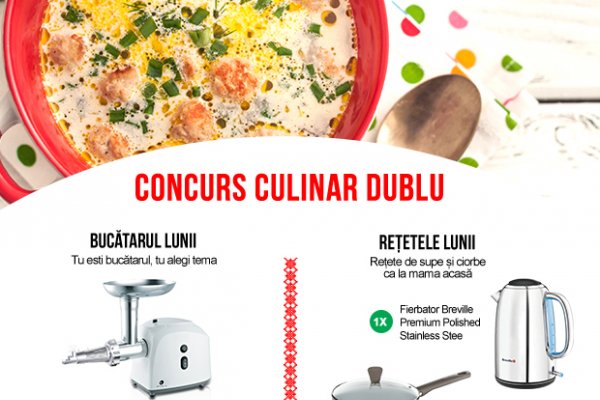 DUBLU CONCURS CULINAR: Bucatarul Lunii si Retetele Lunii August