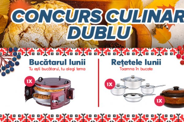 DUBLU CONCURS CULINAR: Bucatarul lunii si Retetele lunii OCTOMBRIE